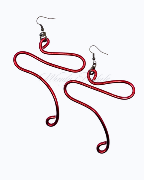 Peace Earrings (Red)