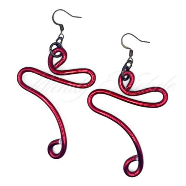 Peace Earrings (Red/Large)