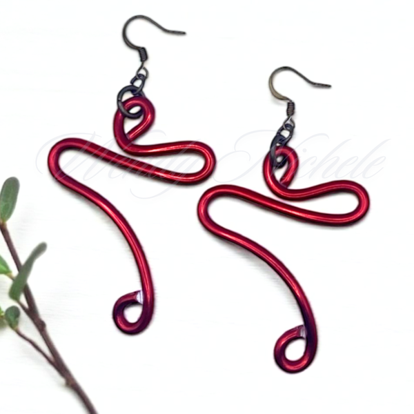 Peace Earrings (Red/Large)