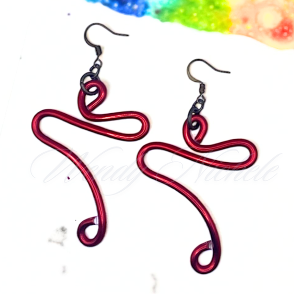 Peace Earrings (Red/Large)