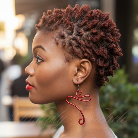 Peace Earrings (Red/Large)