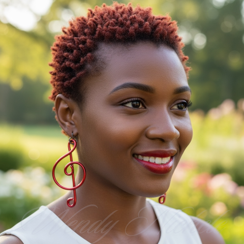 Melody Earrings (Red)