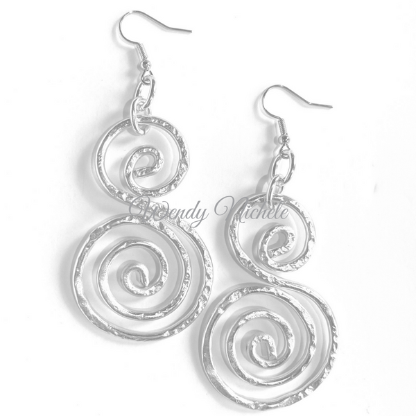 Destiny Hammered Earrings (Silver)