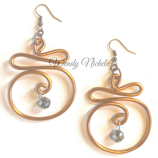 Harmony Earrings (Copper With Stone)