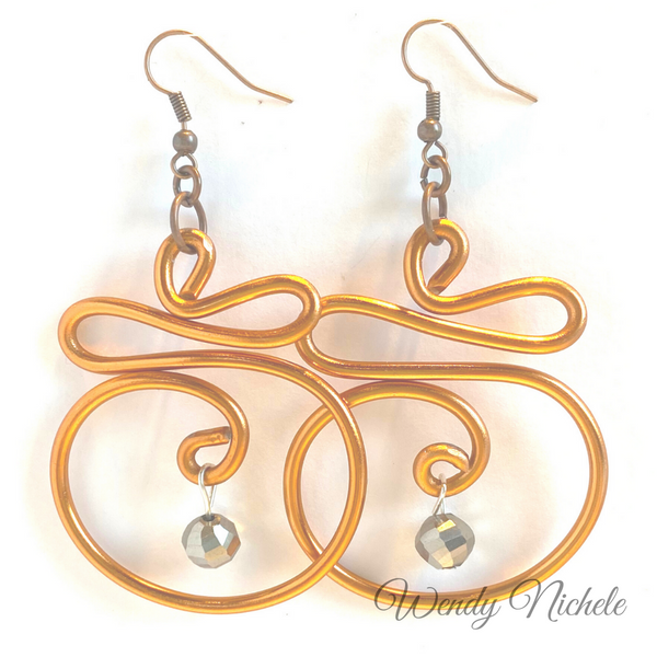 Harmony Earrings (Copper With Stone)