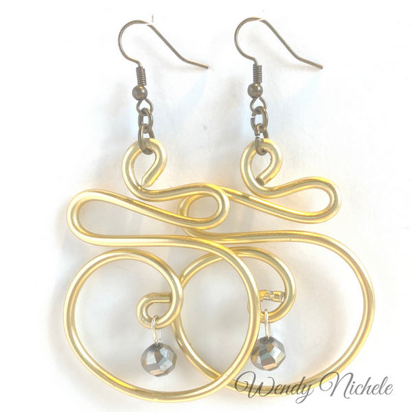 Harmony Earrings (Gold With Stone)