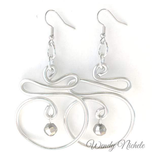 Harmony Earrings (Silver With Stone)
