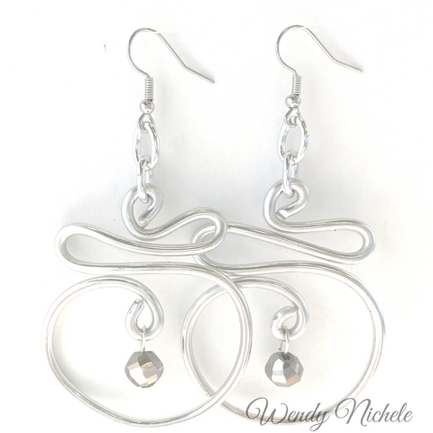 Harmony Earrings (Silver With Stone)